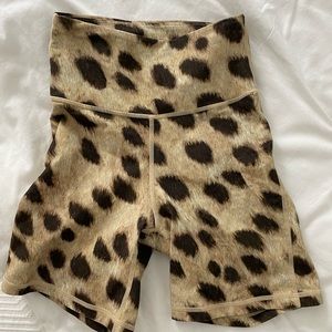 WeWoreWhat Leopard biker shorts